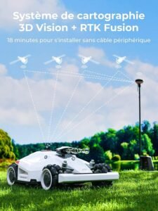 Robot tondeuse Mammotion Luba 2 AWD 1000 sans fil périphérique – 1000m² – Image 2