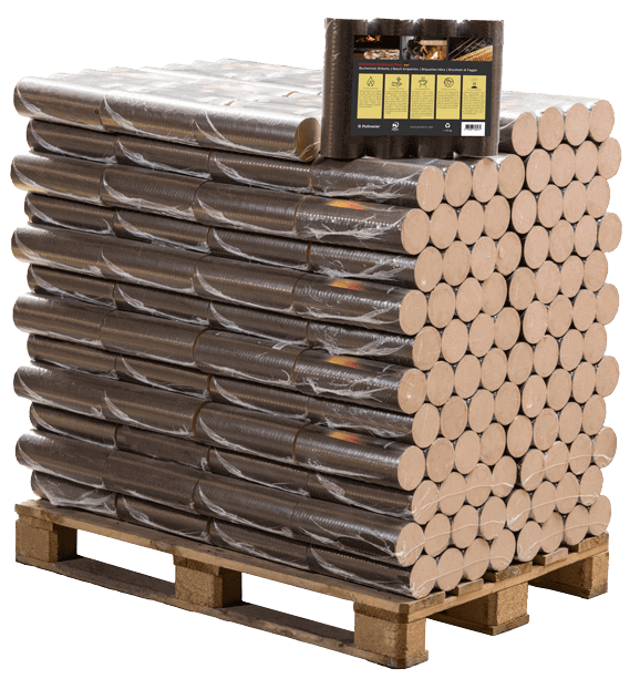 Briquettes ronde de bois en Hêtre - 96 Paquets de 10 kg (960 kg)