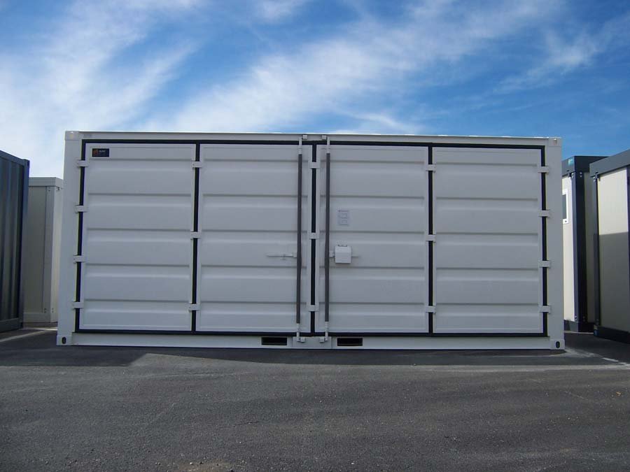 Conteneur de stockage 20 pieds Open Side Blanc